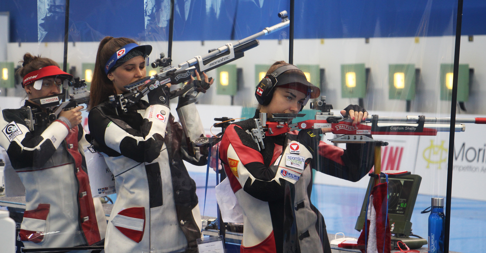 Den ÖSB-Luftgewehr-Frauen Hofmann, Köck und Waibel gelang beim ISSF WC Osijek die Finalqualifikation im Teambewerb © Margit Melmer, ÖSB